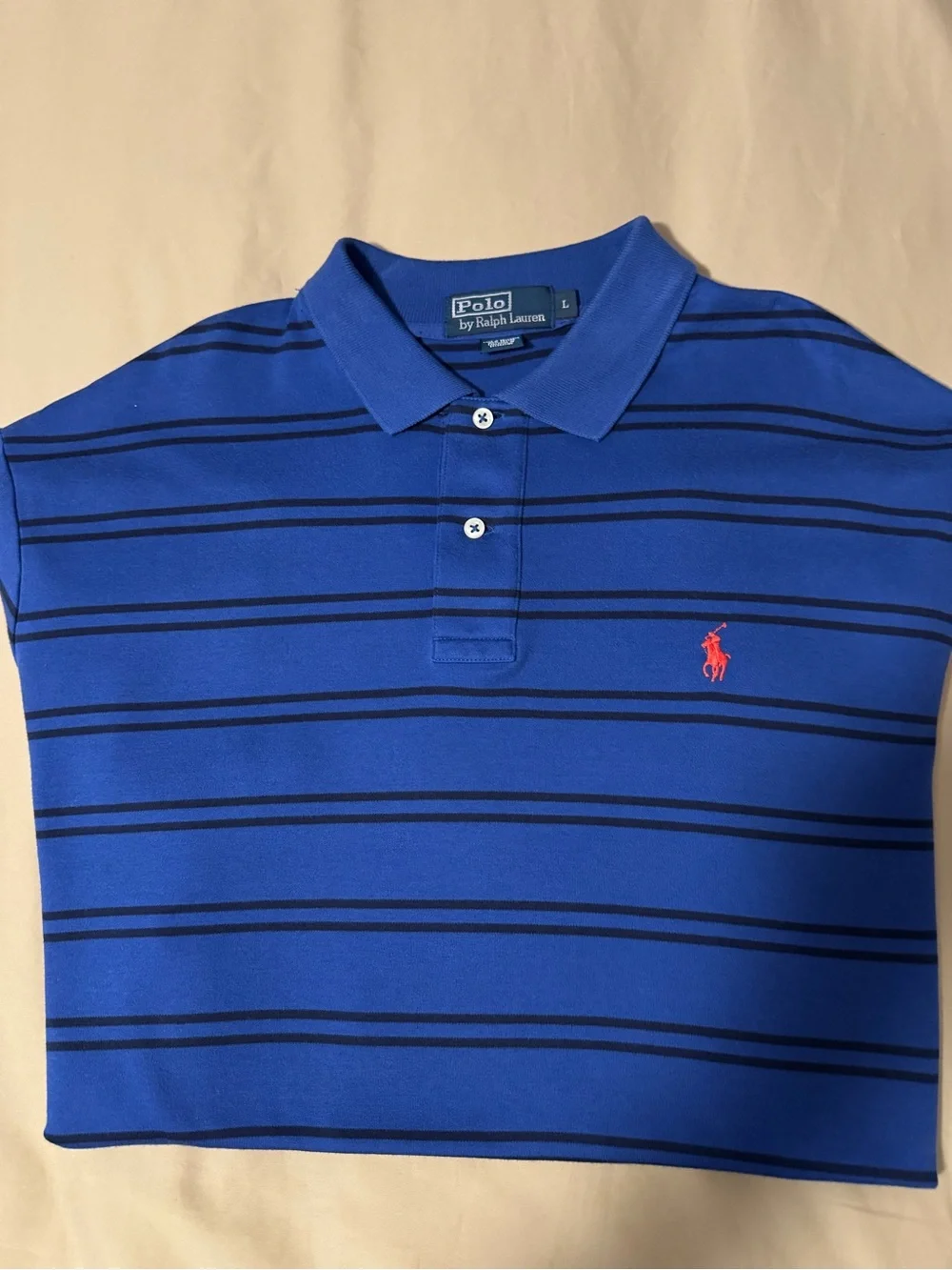 Polo by Ralph Lauren Royal Blue Polo with Navy Stripes